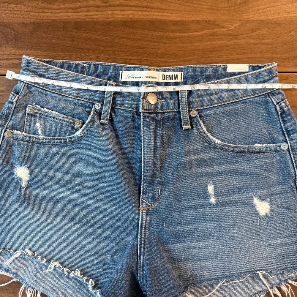 Lovers + Friends The Jack High Waisted Denim Shorts size 28 in Las Palmas - Picture 10 of 12